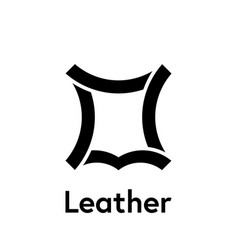 Leather logo icon recycled leather symbol Vector Image