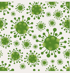 Seamless pattern with doodle coronavirus Vector Image