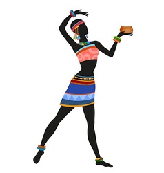 Ethnic dance african woman Royalty Free Vector Image