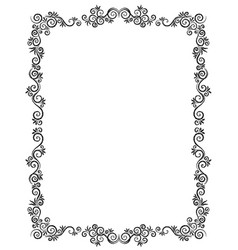 Decorative oval vintage frame Royalty Free Vector Image