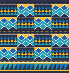 African Geometric Kente Cloth Pattern Royalty Free Vector