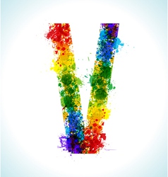 Gradient splashes font Royalty Free Vector Image