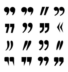 Quotes icon set Royalty Free Vector Image - VectorStock