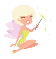 Cartoon retro pixie pinup girl Royalty Free Vector Image
