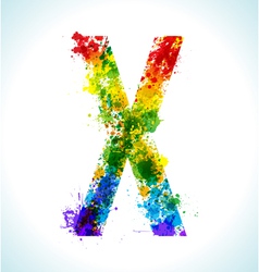 Gradient splashes font Royalty Free Vector Image