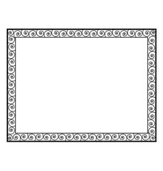 Greek style black ornamental decorative frame Vector Image