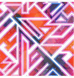 Blue tech square seamless pattern Royalty Free Vector Image