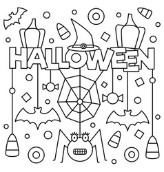 Halloween coloring page Royalty Free Vector Image