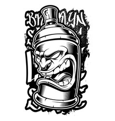 Graffiti spray monster Royalty Free Vector Image