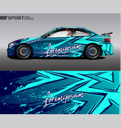 Racing car wrap design with special texture style Vector Image