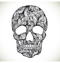 Skull Drawing line work Royalty Free Vector Image