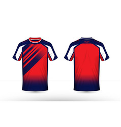 Blue and red layout e-sport t-shirt design Vector Image