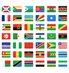 African countries flags icons Royalty Free Vector Image