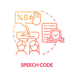 Censorship red gradient concept icon Royalty Free Vector