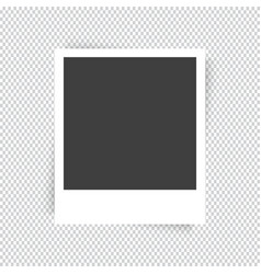 Empty photo frame on transparent background Vector Image