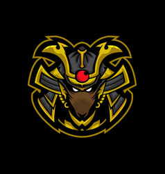 Red bee esports mascot logo Royalty Free Vector Image