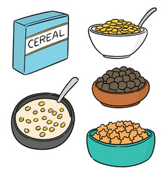 Set cereal Royalty Free Vector Image - VectorStock