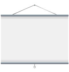 Meeting projector screen set white board Vector Image