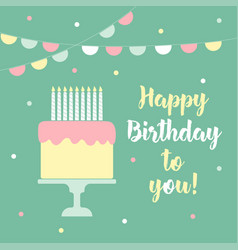 Happy birthday cake Royalty Free Vector Image - VectorStock