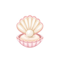 Hand drawn pearl in a shell Royalty Free Vector Image