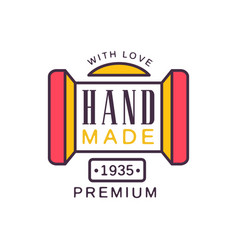Handmade Emblems in Linear Style Royalty Free Vector Image
