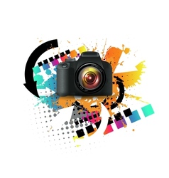 Journalist photographs Royalty Free Vector Image