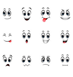 Set of different cute emoticons Royalty Free Vector Image