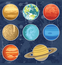 Set of solar system Royalty Free Vector Image - VectorStock