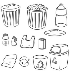 Set of recycle garbage Royalty Free Vector Image