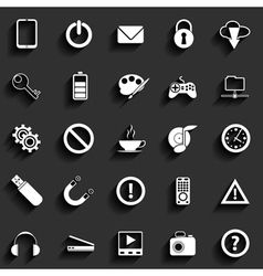Universal Flat Icons Royalty Free Vector Image