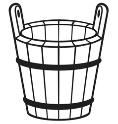 Wooden bucket Royalty Free Vector Image - VectorStock