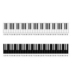 Piano chords or piano key notes chart on white Vector Image