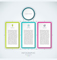 abstract infographic chart with 3 tabs vector image vector image
