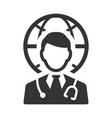 global doctor icon vector image vector image
