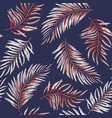 seamless pattern of a tropical palm tree jungle vector image