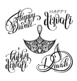 set of black and white hand drawing design element vector image vector image