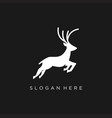 silhouette deer deer logo design template vector image vector image