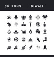 simple icons diwali vector image