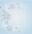 holiday background with white paper snowflakes vector image