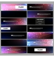 set of modern banners flashes against dark vector image