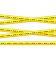 set restriction tapes police line crime scene vector image