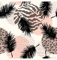 abstract seamless pattern with animal print vector image