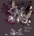 background or with birds and flowers vector image
