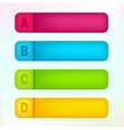 paper labels with letters a b c d vector image