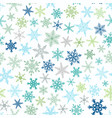 seamless pattern of snowflakes vector image