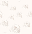seamless pattern with knife fork plate drawing vector image vector image