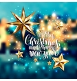 winter design with holiday lights and handwritten vector image