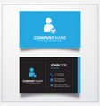 favorite user icon business card template vector image vector image