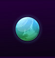 green and blue space planet galaxy globe vector image vector image
