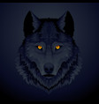 logo wolf for t-shirt design or outwear vector image